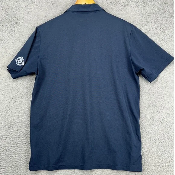 Travis Mathew Mens Golf Polo Shirt Large Dark Blue Short Sleeve Rugby Stretch